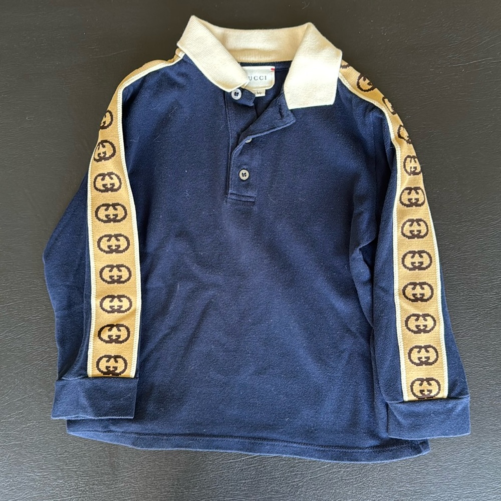 Gucci Long-Sleeved Polo. Size 4.